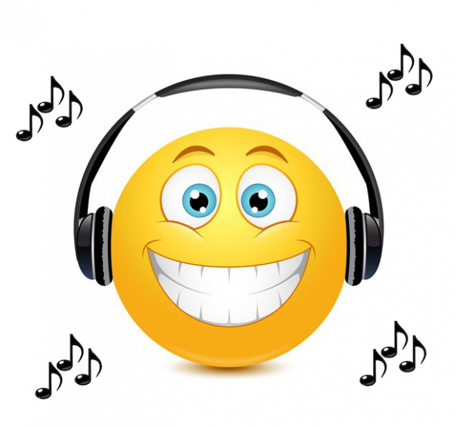 smiley casque sourire musique