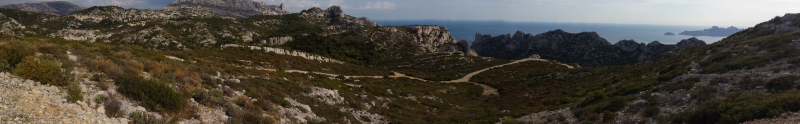 Panorama depuis les hauteurs des Baumettes