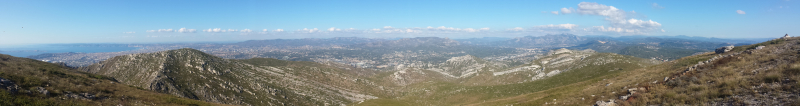 Panorama depuis le mont Carpiagne