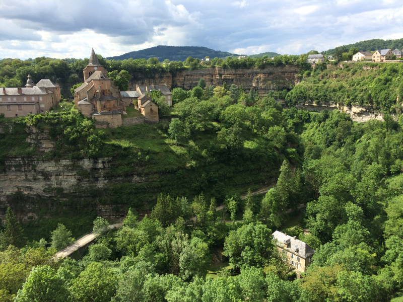 Vue en sortant du restaurant trou de Bozouls