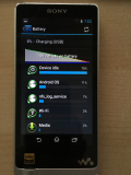 Etat batterie sur Sony ZX1