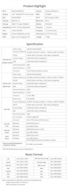 SpecificationsN5ii